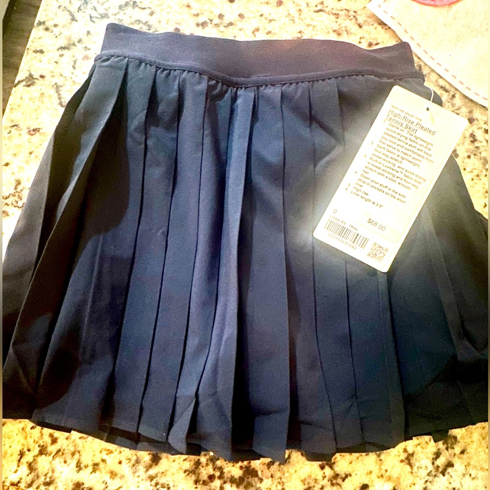 Navy blue lululemon tennis skirt.